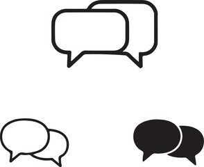 Diverse Chat Bubble Icons Communication Concepts Conveying Messages Sharing Ideas Online Interactions and Dynamic Visual Representations of Conversation