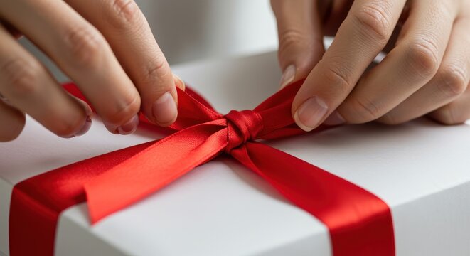 Crafting the Perfect Gift Tie a Stunning Red Ribbon Bow