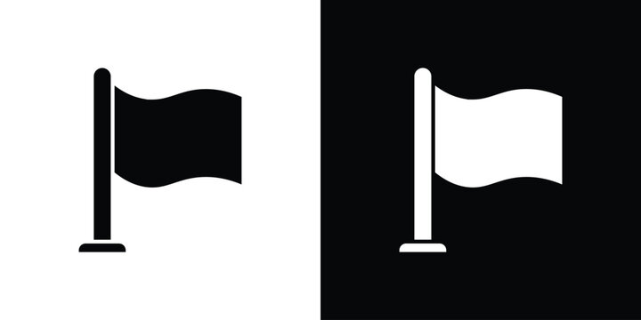 Plain flag icon of a flat style vector