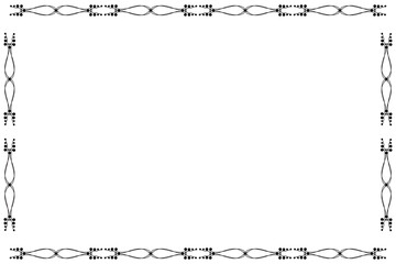 Simple Rectangle Photo and Picture Frame, or Border with Transparent Background