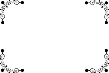 Simple Rectangle Photo and Picture Frame, or Border with Transparent Background