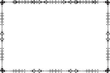 Simple Rectangle Photo and Picture Frame, or Border with Transparent Background