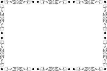 Simple Rectangle Photo and Picture Frame, or Border with Transparent Background