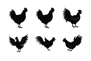 Chicken silhouette bundle design