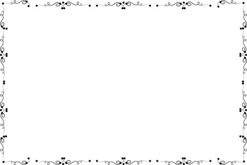 Simple Rectangle Photo and Picture Frame, or Border with Transparent Background