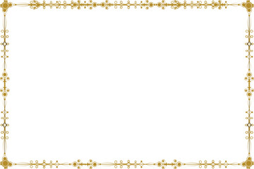 Simple Rectangle Photo and Picture Frame, or Border with Transparent Background