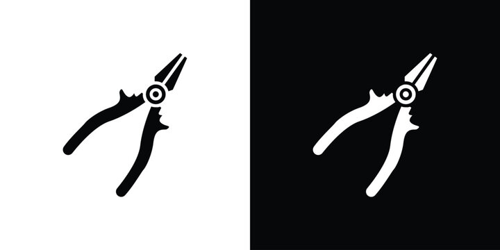 Pliers icon of a flat style vector