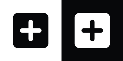 Obraz premium Plus icon of a flat style vector