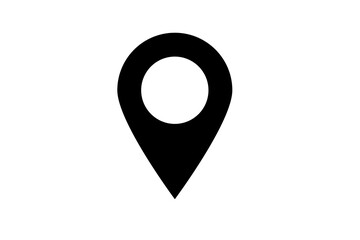 black map location pointer icon