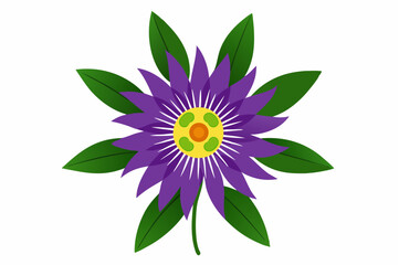 Vector illustration of a purple lotus flower, a beautiful floral design element