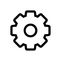 Cogwheel Gear Icon Simple Machine Design Element