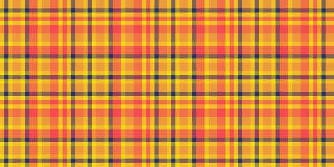 Vibrant autumnal plaid pattern.  Warm orange and yellow hues create a cheerful, textured background ideal for fallthemed designs, website banners, or textile prints.