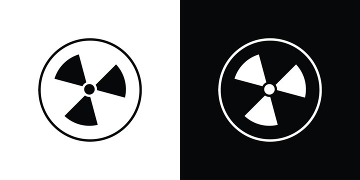 Radioactive icon of a flat style vector
