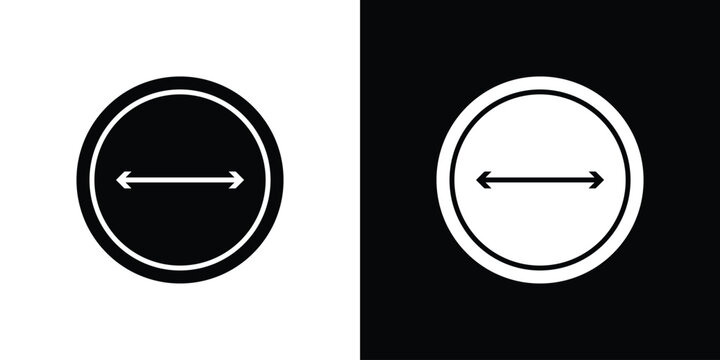 Radius icon of a flat style vector