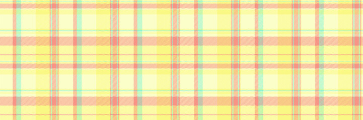 Chequered check tartan background, performance texture plaid textile. Eps fabric vector pattern seamless in lemon chiffon and yellow colors.