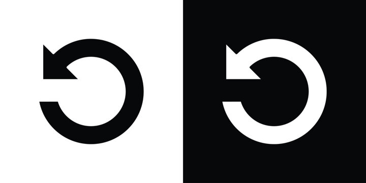 Refresh icon of a flat style vector