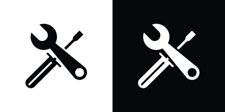 Repair tools icon of a flat style vector