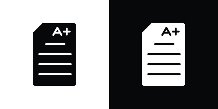 Report card icon of a flat style vector