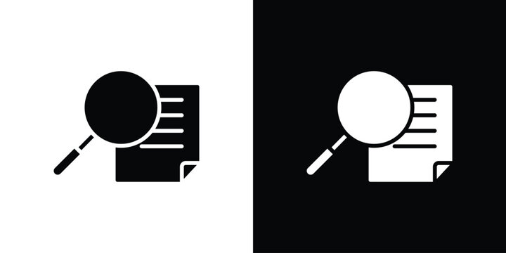Research icon of a flat style vector