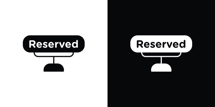 Reservation table icon of a flat style vector