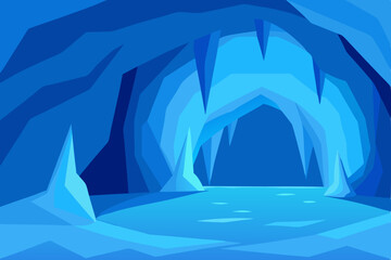 abstract blue background with ice