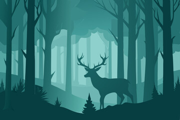 deer in the woods