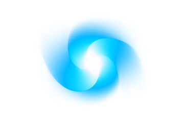 Abstract blue swirl gradient on black background represents energy or modern concept