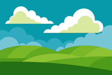 Fototapeta premium landscape with clouds and sky