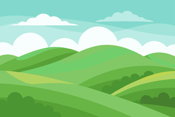 landscape with mountains and clouds