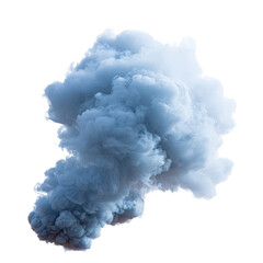 Abstract Blue Smoke Cloud Formation Against Black Background  A Stunning Visual Representation of Airy Vapor