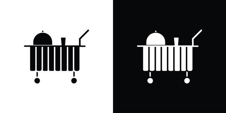 Room service icon of a flat style vector