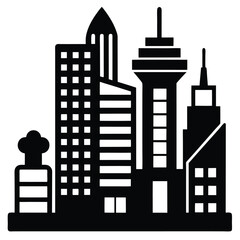 Urban Skyline Illustration Modern City Architecture Vector Graphic