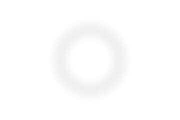 Abstract donut shape in shades of gray on black background minimalist geometric design