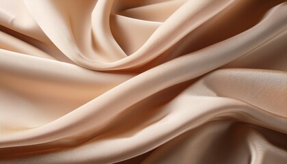 Obraz premium elegant flowing fabric texture delicate folds in soft beige material