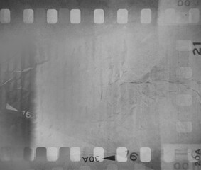 Film negatives grey background