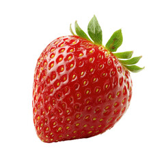 A Single Ripe Red Strawberry Close Up Photography: Juicy, Sweet, and Delicious Berry