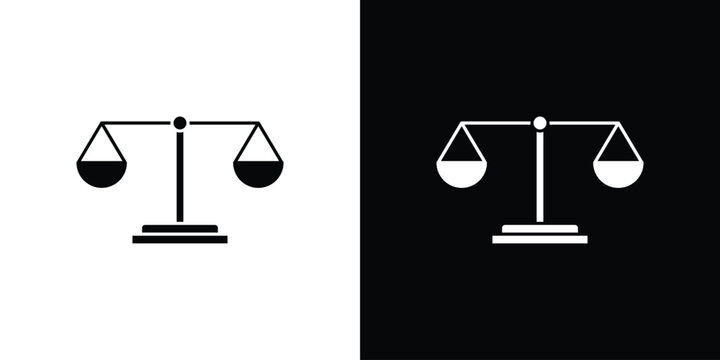 Scales icon of a flat style vector