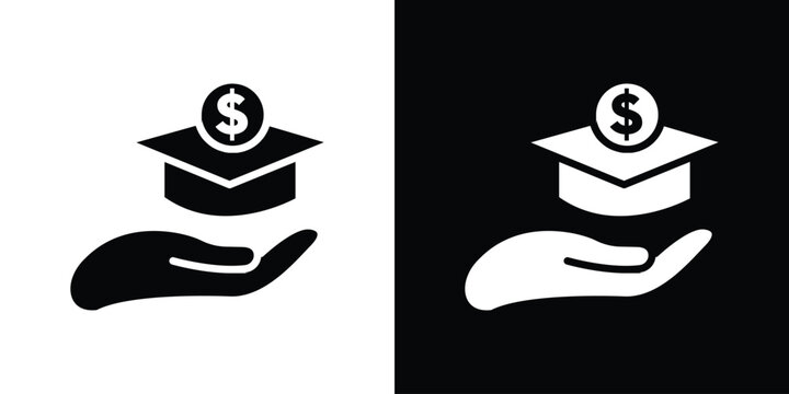 School fees icon of a flat style vector