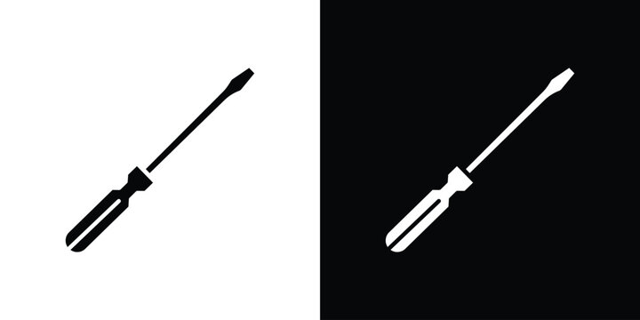 Screwdriver icon of a flat style vector
