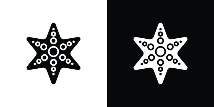 Sea star icon of a flat style vector