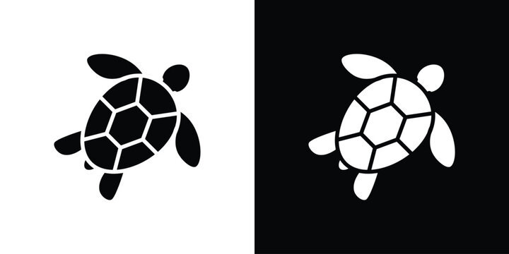 Sea turtle icon of a flat style vector