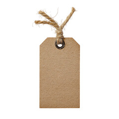 Vintage Brown Kraft Paper Tag with Rustic Jute Twine, Blank Label for Gift, Craft, or Product