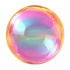 Obraz premium Iridescent Soap Bubble: A Close-Up Study of Light and Color