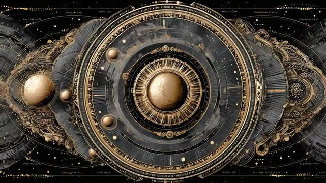Celestial Orbs: A Stunning Visualization of Planets in a Cosmic Dance of Time and Space