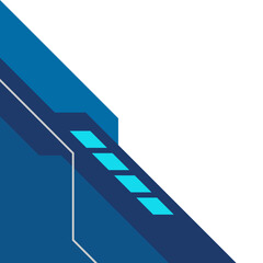 Blue Futuristic Corner