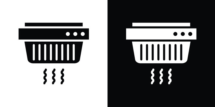 Smoke detector icon of a flat style vector