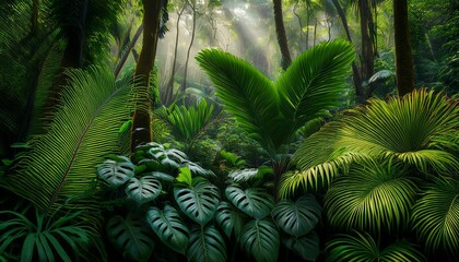 tropical plants in the jungle