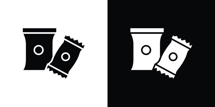 Snacks icon of a flat style vector