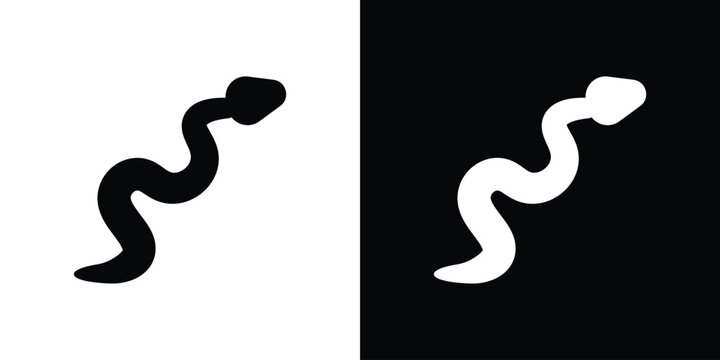 Snake icon of a flat style vector