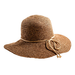 Stylish Straw Sun Hat with Wide Brim and Raffia Tie